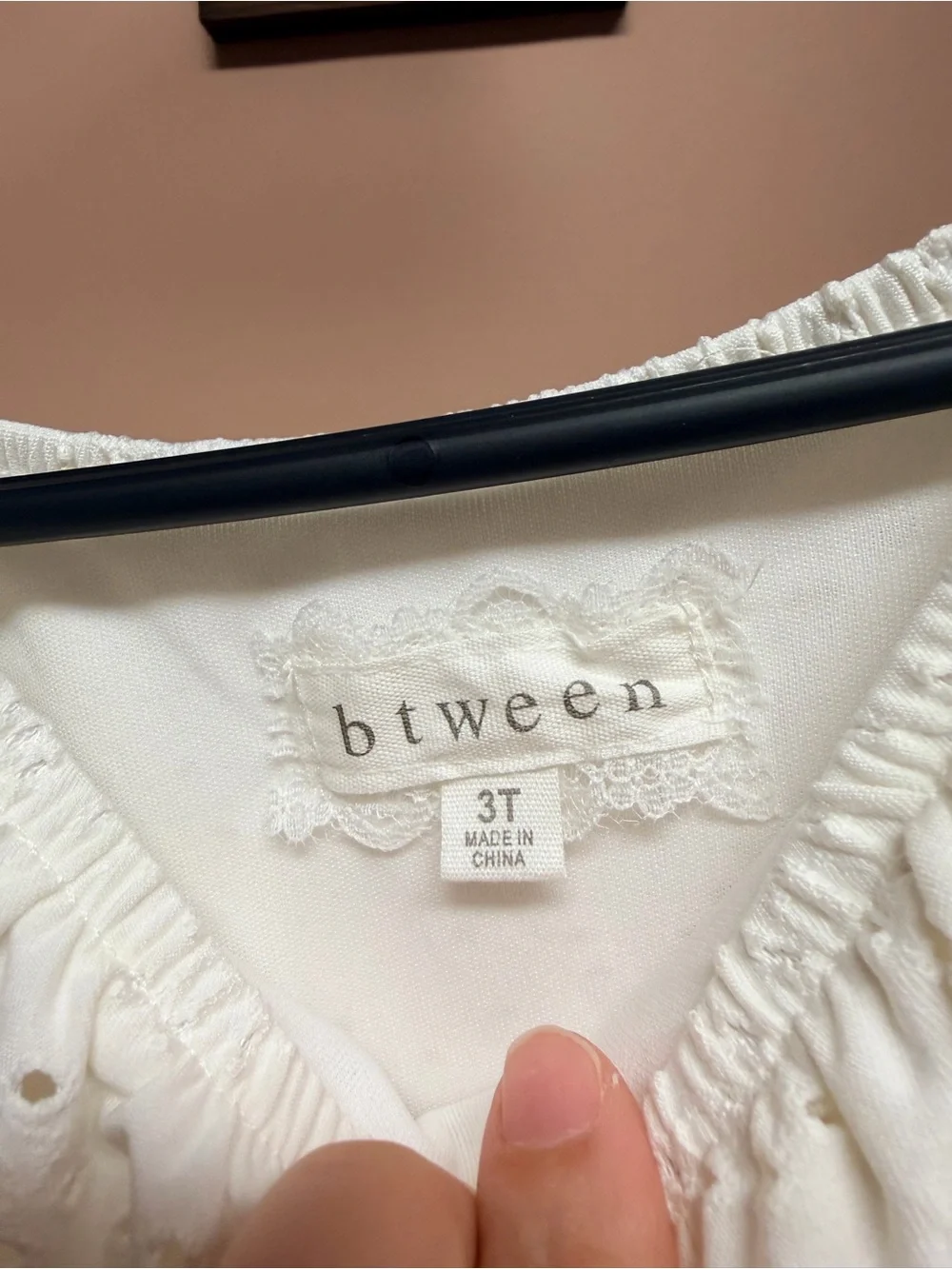 Btween Girls White Eyelet ruffle off the shoulder dress